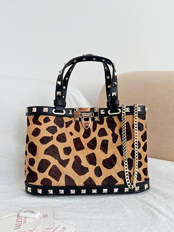 Okify Valentino Garavani Rockstud Leopard Small Bag 23x15.5x6cm