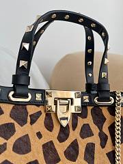 Okify Valentino Garavani Rockstud Leopard Small Bag 23x15.5x6cm - 4