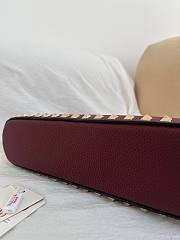 Okify Valentino Garavani Rockstud Large Bag In Dark Red 32x29x7cm - 2