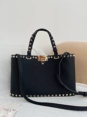 Okify Valentino Garavani Rockstud Large Bag In Black 32x29x7cm - 1