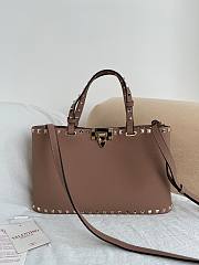 Okify Valentino Garavani Rockstud Large Bag In Brown 32x29x7cm - 1