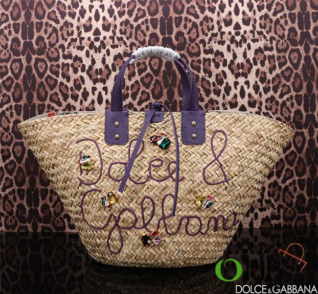 Okify Dolce & Gabbana Kendra Bag With Purple Strap 44x25x17cm  - 1