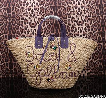 Okify Dolce & Gabbana Kendra Bag With Purple Strap 44x25x17cm 