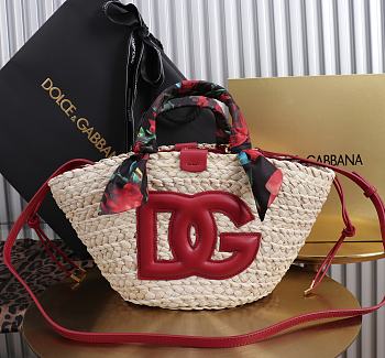 Okify Dolce & Gabbana Kendra Bag In Dark Red With Strap 35x28x16cm