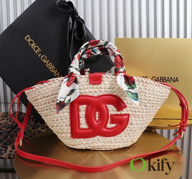 Okify Dolce & Gabbana Kendra Bag In Red With Strap 35x28x16cm - 1