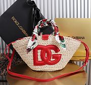 Okify Dolce & Gabbana Kendra Bag In Red With Strap 35x28x16cm - 1