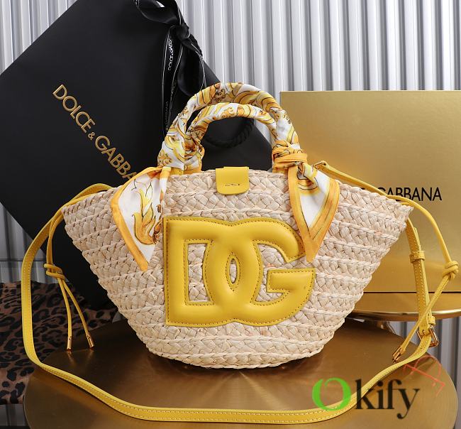 Okify Dolce & Gabbana Kendra Bag In Yellow With Strap 35x28x16cm - 1