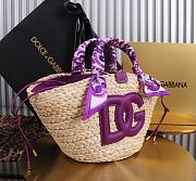 Okify Dolce & Gabbana Kendra Bag In Dard Purple With Strap 35x28x16cm - 4