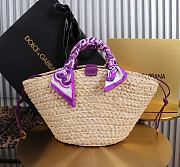Okify Dolce & Gabbana Kendra Bag In Dard Purple With Strap 35x28x16cm - 3