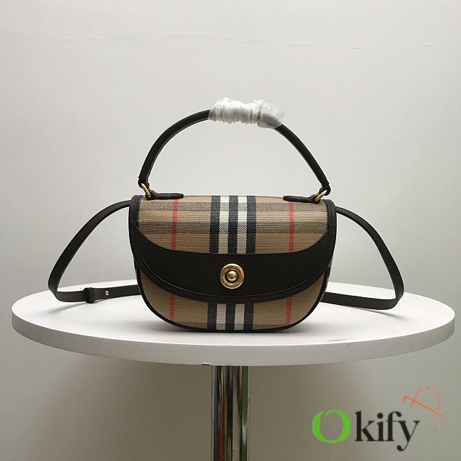Okify Burberry Highlands Crossbody Bag In Brown 19x11x5cm - 1