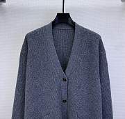 Okify Louis Vuitton Gray Cardigan Unisex 26046 - 2