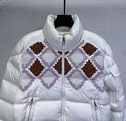 Okify Moncler Megara White Wool Short Down Jacket For Women - 3