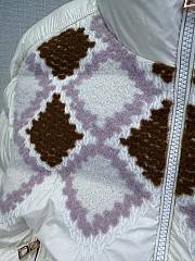 Okify Moncler Megara White Wool Short Down Jacket For Women - 4