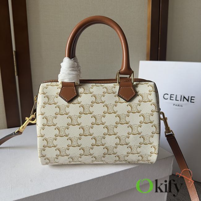 Okify Celine Boston Small Bag In Triomphe 19.5x14x7.5cm - 1