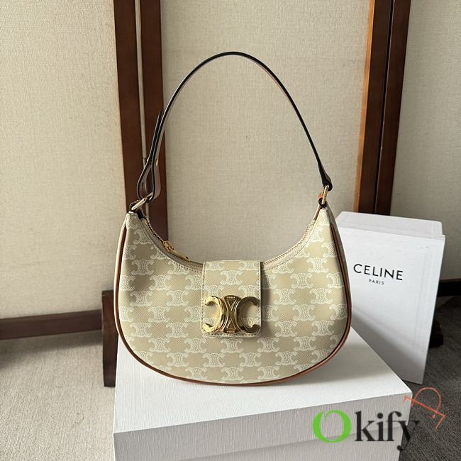 Okify Celine Ava Triomphe Bag In Beige 23x13.5x6cm - 1