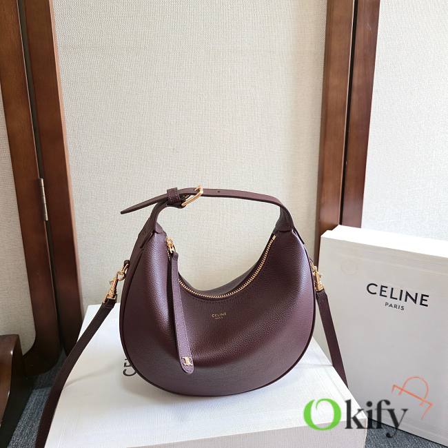 Okify Celine Lulu Bag In Deep Burgundy 21x24x5cm - 1