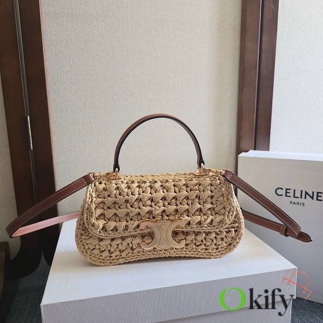 Okify Celine Lola Raffia Bag 20x11.5x5cm - 1