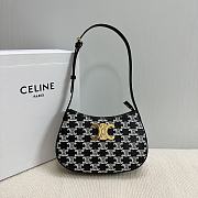 Okify Celine Medium Tilly Bag In Black White Triomphe 22x13.5x4cm - 1