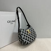 Okify Celine Medium Tilly Bag In Black White Triomphe 22x13.5x4cm - 4