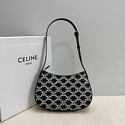 Okify Celine Medium Tilly Bag In Black White Triomphe 22x13.5x4cm - 3