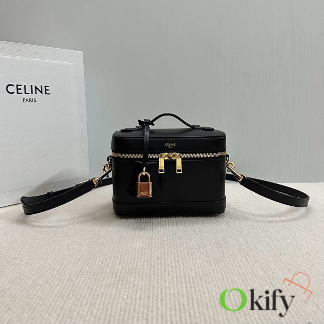 Okify Celine Vanity Case Bag In Black 18x12x18cm - 1