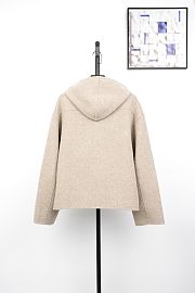 Okify Acne Studio Beige Cashmere Hooded Jacket Unisex - 3