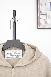 Okify Acne Studio Beige Cashmere Hooded Jacket Unisex - 5