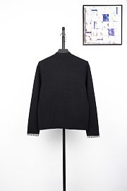 Okify Louis Vuitton Black Knitted Cardigan Jacket Unisex - 5