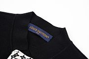 Okify Louis Vuitton Black Knitted Cardigan Jacket Unisex - 2