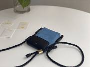 Okify Chloe Key Phone Pouch With Flap In Blue 18x13x3cm - 5