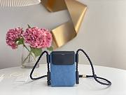 Okify Chloe Key Phone Pouch With Flap In Blue 18x13x3cm - 1