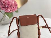 Okify Chloe Key Phone Pouch With Flap In Brown 18x13x3cm - 4