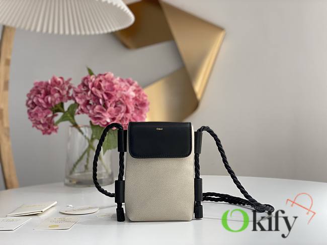 Okify Chloe Key Phone Pouch With Flap In Black 18x13x3cm - 1