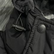 Okify Burberry Black Long Hooded Down Jacket Unisex - 2
