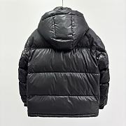 Okify Burberry Black Plaid Hooded Down Jacket  - 5