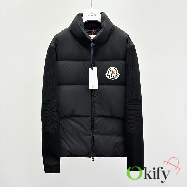 Okify Moncler Black Padded Down Jacket Unisex - 1