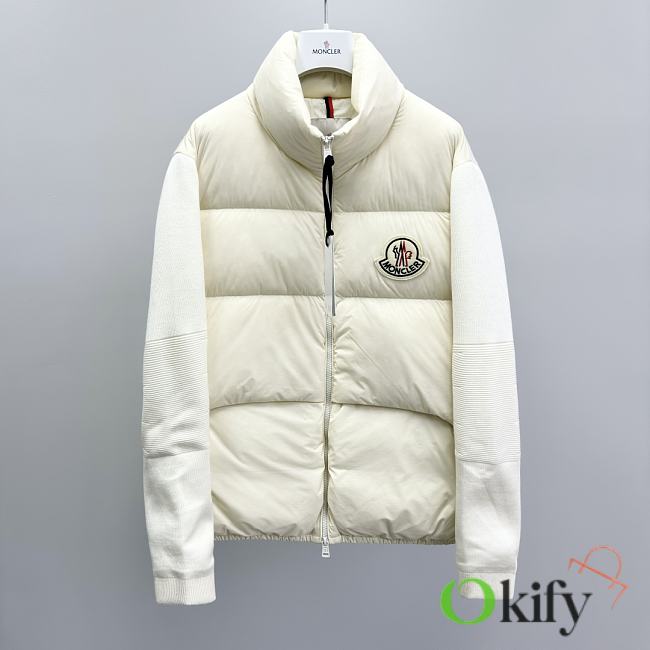 Okify Moncler White Padded Down Jacket Unisex - 1