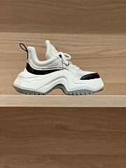 Okify Louis Vuitton Archlight 2.0 White Sneakers With Brown Monogram   - 1