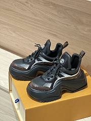 Okify Louis Vuitton Archlight 2.0 Black Sneakers With Brown Monogram   - 4