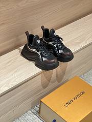 Okify Louis Vuitton Archlight 2.0 Black Sneakers With Brown Monogram   - 3
