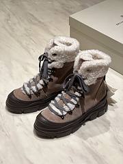 Okify Brunello Cucinelli Light Brown Snow Boots  - 5