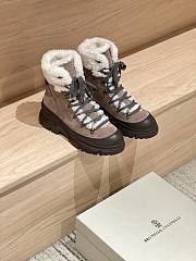 Okify Brunello Cucinelli Light Brown Snow Boots  - 2