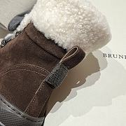 Okify Brunello Cucinelli Dark Brown Snow Boots  - 4