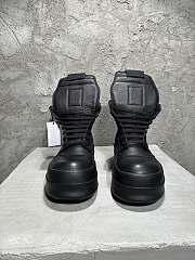 Okify Rick Owens Black Platform High-Top Sneakers  - 2