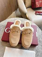 Okify Gucci Prince Town Light Brown Horsebit Mule Loafers  - 5
