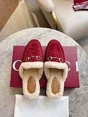 Okify Gucci Prince Town Red Horsebit Mule Loafers  - 5