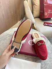 Okify Gucci Prince Town Red Horsebit Mule Loafers  - 3