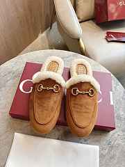 Okify Gucci Prince Town Brown Horsebit Mule Loafers  - 2