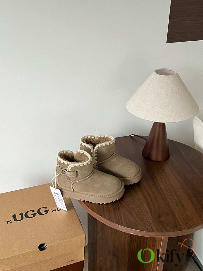 Okify UGG Gray Snow Boots For Kids - 1