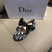 Okify Dior Black Oblique Bow Doll Shoes For Kids - 3